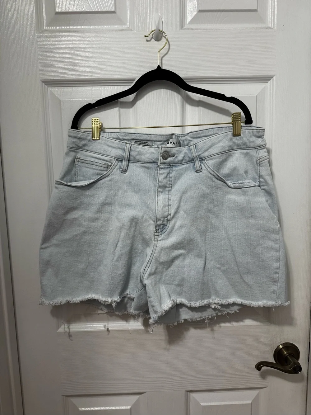 Ava & Viv Light Blue Frayed-Hem Denim Shorts